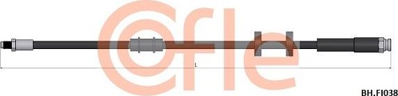 Тормозной шланг Cofle передний для Fiat Ducato III 2006-2026. Артикул 92.BH.FI038
