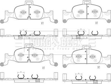 Тормозные колодки Borg & Beck. Артикул BBP2602