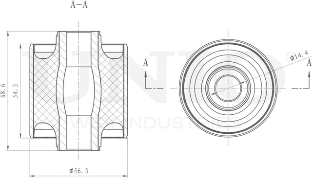 Сайлентблок рычага подвески (Unio). Артикул RMP-20607