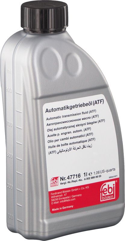 Масло для АКПП Febi Bilstein (5 л) для Mercedes-Benz E-Класс IV (W212, S212, C207) 2009-2016. Артикул 100708