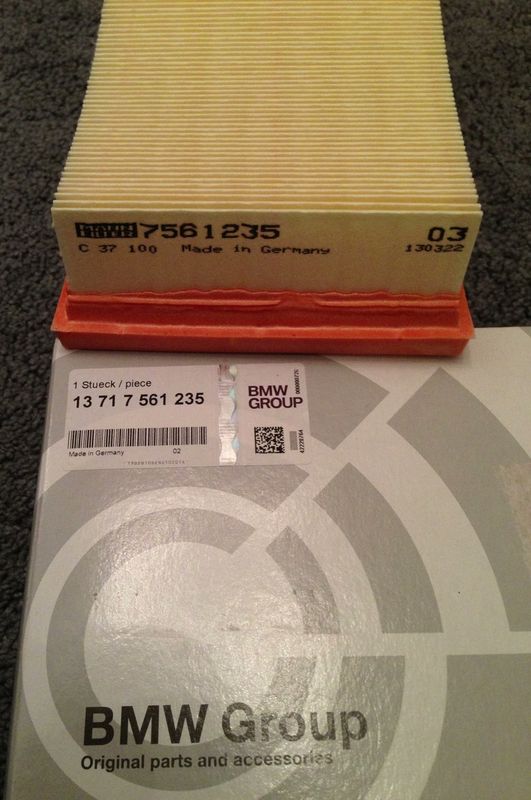 Воздушный фильтр BMW. Артикул 13717561235