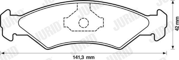 Тормозные колодки Jurid передние для Ford Fiesta I 1976-1986. Артикул 571312J