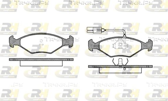 Тормозные колодки RoadHouse передние для Fiat Duna 1987-1991. Артикул 2281.02