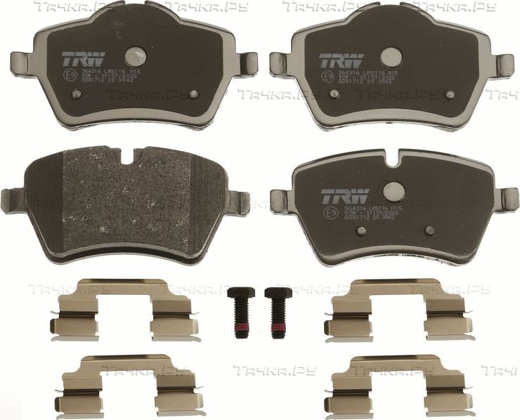 Тормозные колодки TRW COTEC передние для MINI Countryman I (R60) 2010-2016. Артикул GDB1712