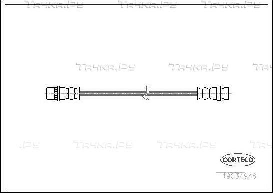 Тормозной шланг Corteco задний для Peugeot Partner II 2008-2018. Артикул 19034946