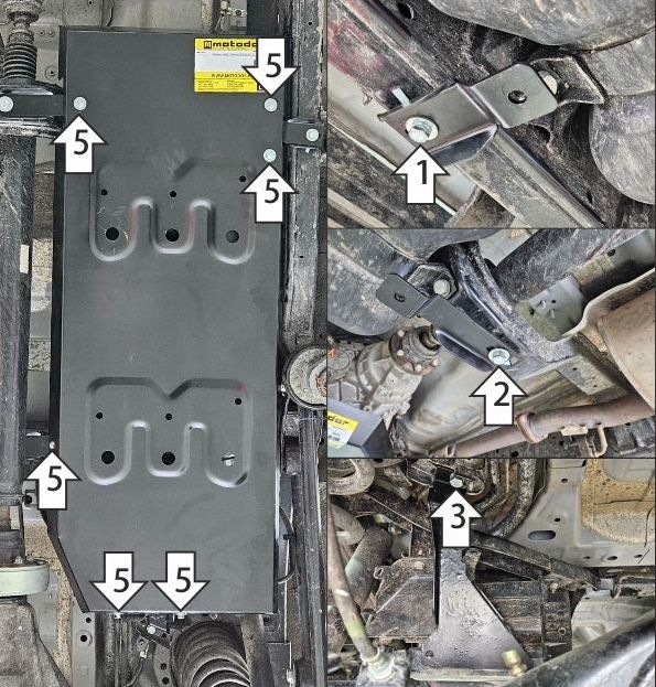 Защита Мотодор усиленная для топливного бака (3 мм) Oting Paladin 2023-2026. Артикул 18601