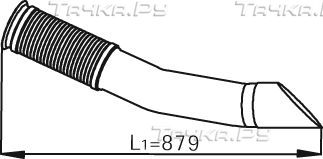 Гофра глушителя Dinex передний для Mercedes-Benz Actros MP2 2003-2008. Артикул 54244