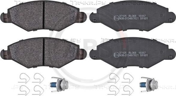 Тормозные колодки ABS передние для Peugeot 206 1998-2013. Артикул 37105