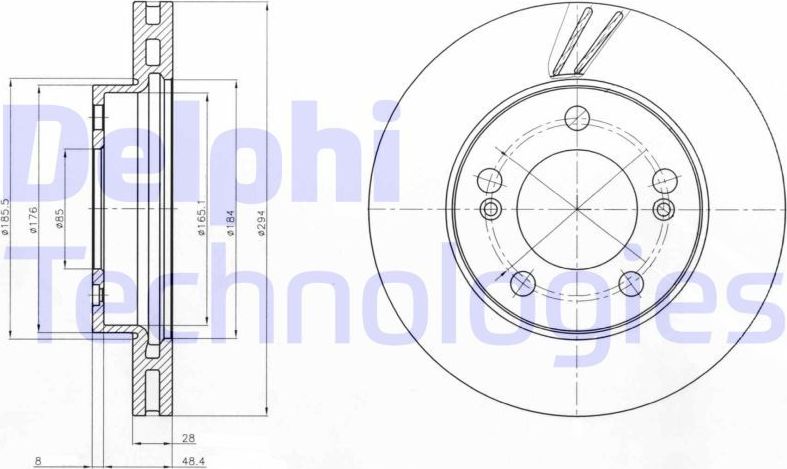 Тормозной диск Delphi. Артикул BG4206