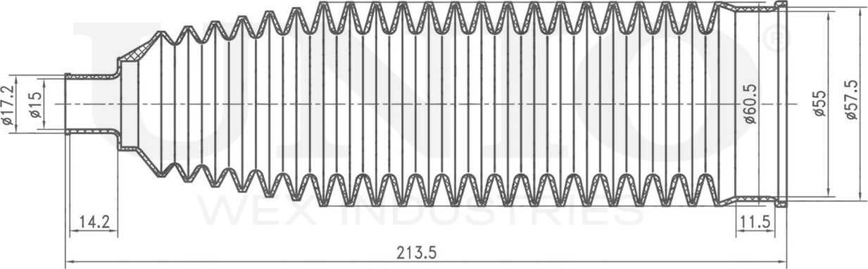 Пыльник рулевой рейки, комплект (Unio). Артикул DUC-20004K