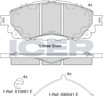 Тормозные колодки Icer. Артикул 182296