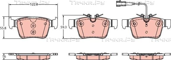Тормозные колодки TRW. Артикул GDB2364