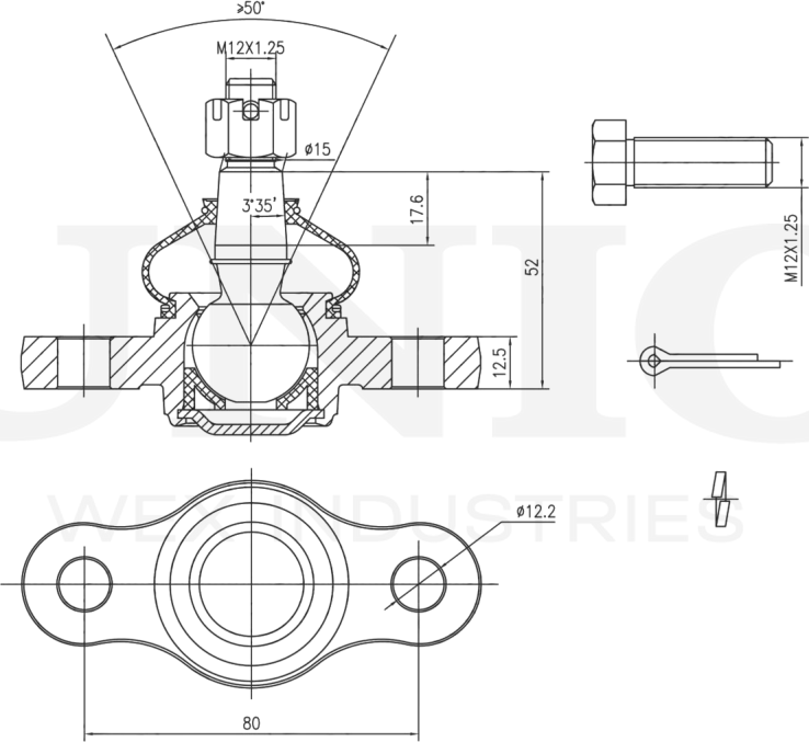 Опора шаровая (Unio). Артикул SSP-20061