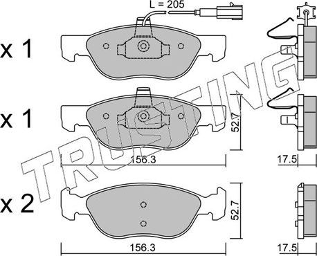 Тормозные колодки Trusting передние для Fiat Marea 1996-2003. Артикул 084.0