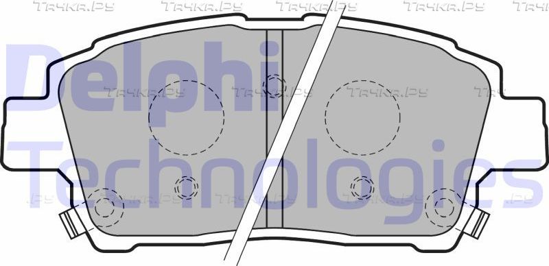Тормозные колодки Delphi (Low-Metallic) передние для Lifan Solano I (620) 2008-2016. Артикул LP1742
