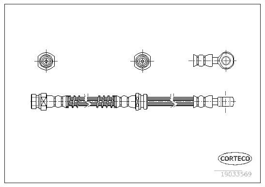 Тормозной шланг Corteco. Артикул 19033569