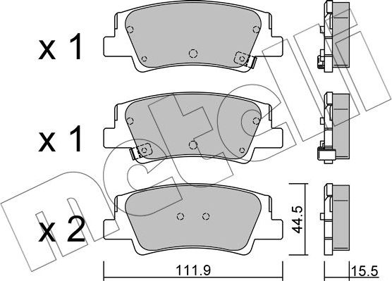 Тормозные колодки Metelli. Артикул 22-1299-0