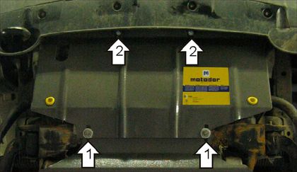 Защита Мотодор для радиатора Nissan Pathfinder R51 2005-2009. Артикул 01438