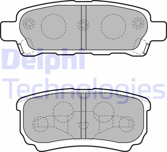 Тормозные колодки Delphi (Low-Metallic) задние для Dodge Stealth 1990-1996. Артикул LP1852