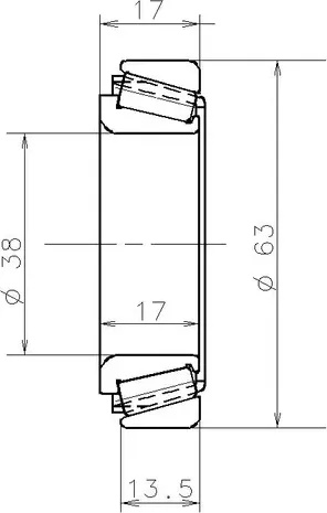Однорядный конический подшипник (NTN/SNR). Артикул EC41025H106