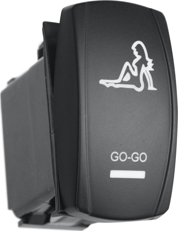 Переключатель РИФ включения/выключения GO-GO с синей подсветкой. Артикул RIF22-1-4102700