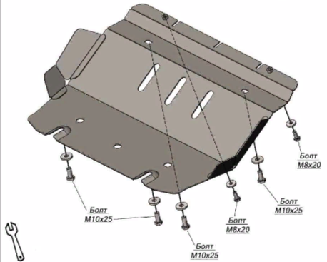 Защита алюминиевая Alfeco для радиатора Tank 300 4WD 2023-2026. Артикул ALF.66.01al