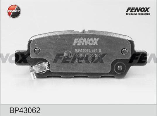 Тормозные колодки Fenox. Артикул BP43062