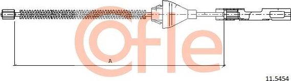 Трос ручника (тросик ручного тормоза) Cofle. Артикул 92.11.5454