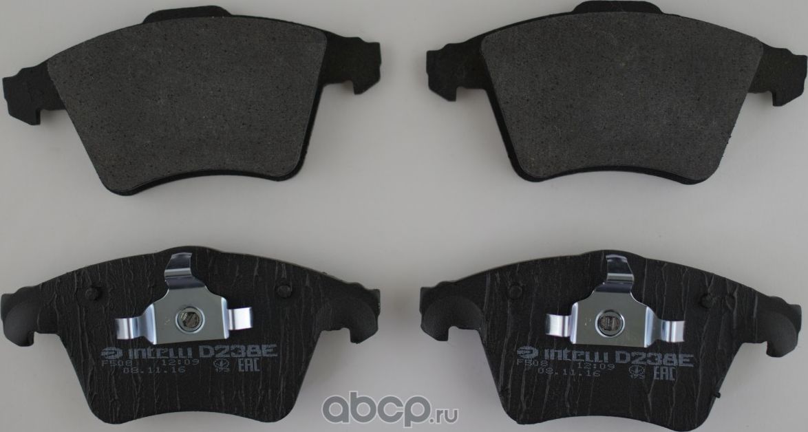 Колодки дискового тормоза передние для автомобилей (Intelli). Артикул D238E