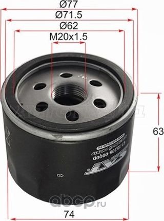 Фильтр масляный NISSAN CUBE 09-MICRA 02-10 K9K 63 (SAT). Артикул ST1520800Q0D