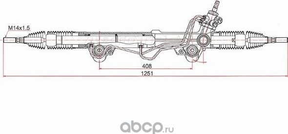 РЕЙКА РУЛЕВАЯ TOYOTA TUNDRA 06- (SAT). Артикул ST442500C070