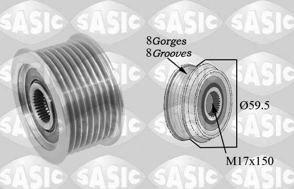 Муфта генератора обгонная Sasic для Mazda MPV II (LW) 2002-2006. Артикул 1676033