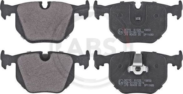 Тормозные колодки ABS задние для BMW 7 III (E38) 1994-2001. Артикул 36715