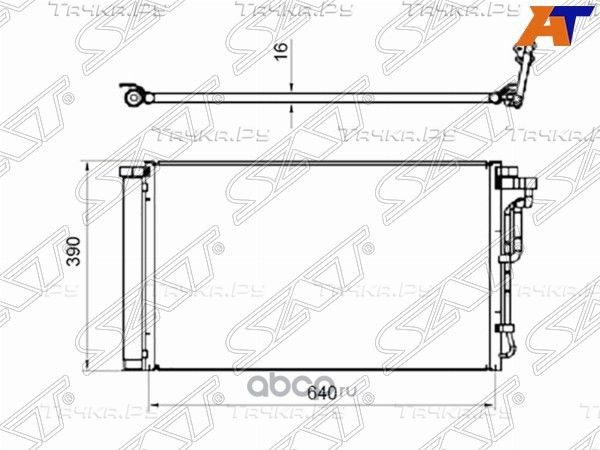 Радиатор кондиционера HYUNDAI ELANTRA 16- (SAT). Артикул STHN313940