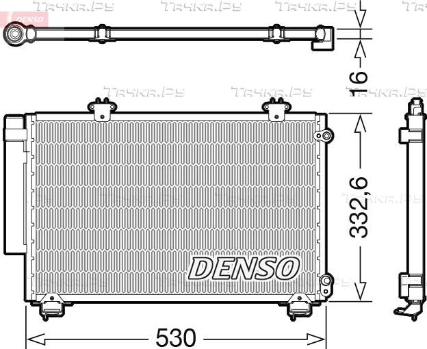 Радиатор кондиционера (конденсатор) Denso для Toyota Echo 1999-2005. Артикул DCN50060