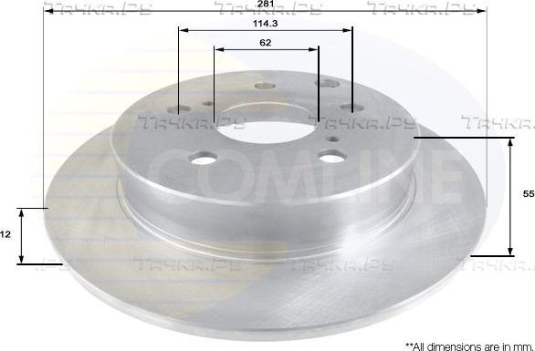 Тормозной диск Comline COATED. Артикул ADC01137
