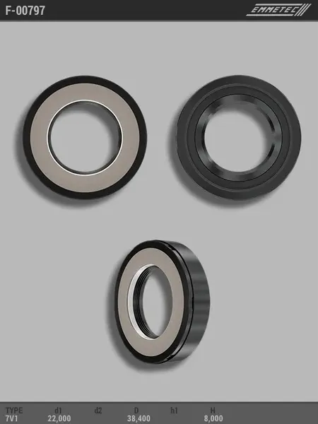 Сальник рулевой рейки 22 38.4 8 (Emmetec). Артикул F00797