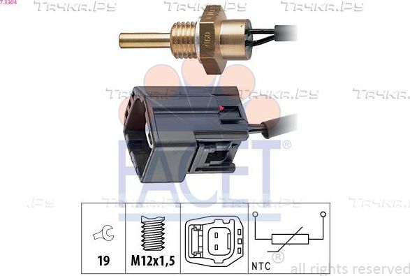 Датчик температуры охлаждающей жидкости Facet Made in Italy - OE Equivalent для Volvo V70 II 1999-2007. Артикул 7.3304
