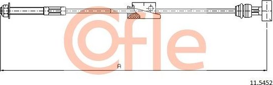 Трос ручника (тросик ручного тормоза) Cofle. Артикул 92.11.5452