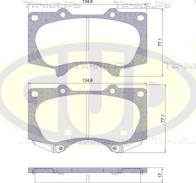 Тормозные колодки G.U.D.. Артикул GBP098800