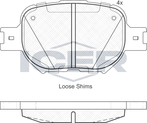 Тормозные колодки Icer. Артикул 181704