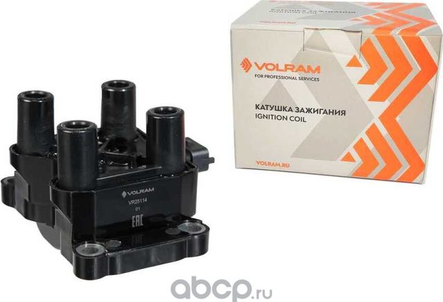 КАТУШКА ЗАЖИГАНИЯ ДЛЯ А/М ВАЗ 2110-2112, KALINA, PRIORA, GRANTA, NIVA 1.6, ДВ. (Volram). Артикул VR25114