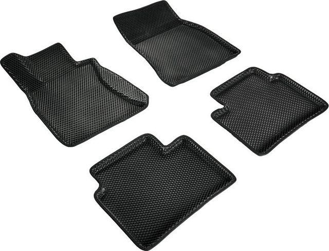 Коврики Seintex 3D EVA ромб для салона Lexus LS IV 2006-2017 ЧЕРНЫЕ. Артикул 97831