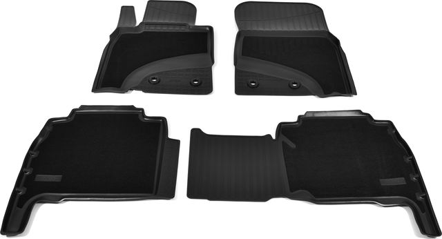 Коврики комбинированные 3D Норпласт для салона Toyota Land Cruiser 200 5/7 мест 2012-2021. Артикул NPA11-C88-500-CM