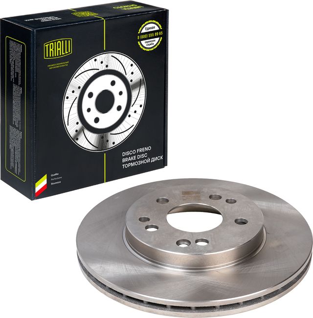 Тормозной диск Trialli передний для Mercedes-Benz W124, A124 1984-1993. Артикул DF 150115