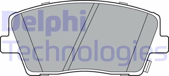 Тормозные колодки Delphi (Low-Metallic) передние для Genesis G70 I 2017-2026. Артикул LP3390