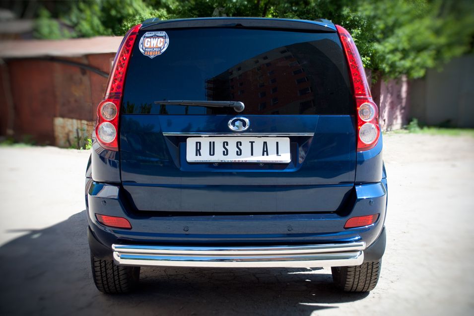 Защита RusStal заднего бампера d76/42 (дуга) для Great Wall Hover H5 2011-2016. Артикул GH5Z-000573