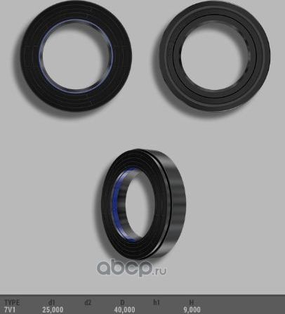 Сальник 25*40*9 тип 7v1 (Auto-GUR). Артикул AGS00935