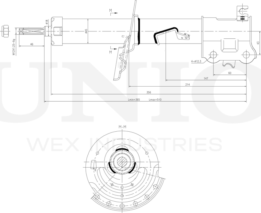 Амортизатор подвески (Unio). Артикул SAB-10345