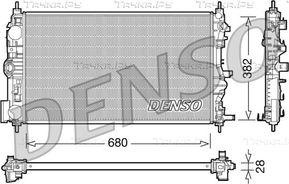 Радиатор охлаждения двигателя Denso для Chevrolet Cruze I 2009-2015. Артикул DRM15005